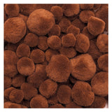 Colorations - pom poms bruin, 100st. - afbeelding 3