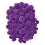Colorations - pom poms paars, 100st. - afbeelding 2