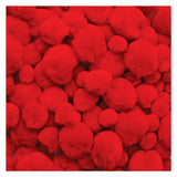 Colorations - pom poms rood, 100st. - afbeelding 3