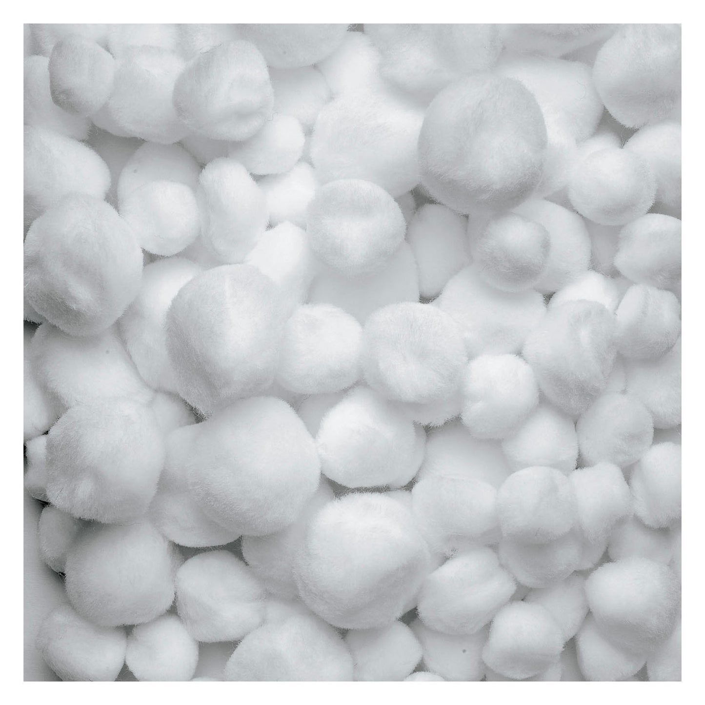 Colorations - pom poms wit, 100st.