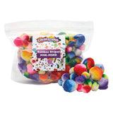 Colorations - regenboog gestreepte pom poms, 180st. - afbeelding 1