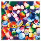 Colorations - regenboog gestreepte pom poms, 180st. - afbeelding 3