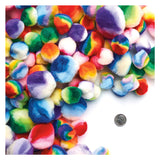 Colorations - regenboog gestreepte pom poms, 180st. - afbeelding 4