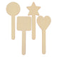 Colorations - diy houten stokvormen 4 designs, 20st.