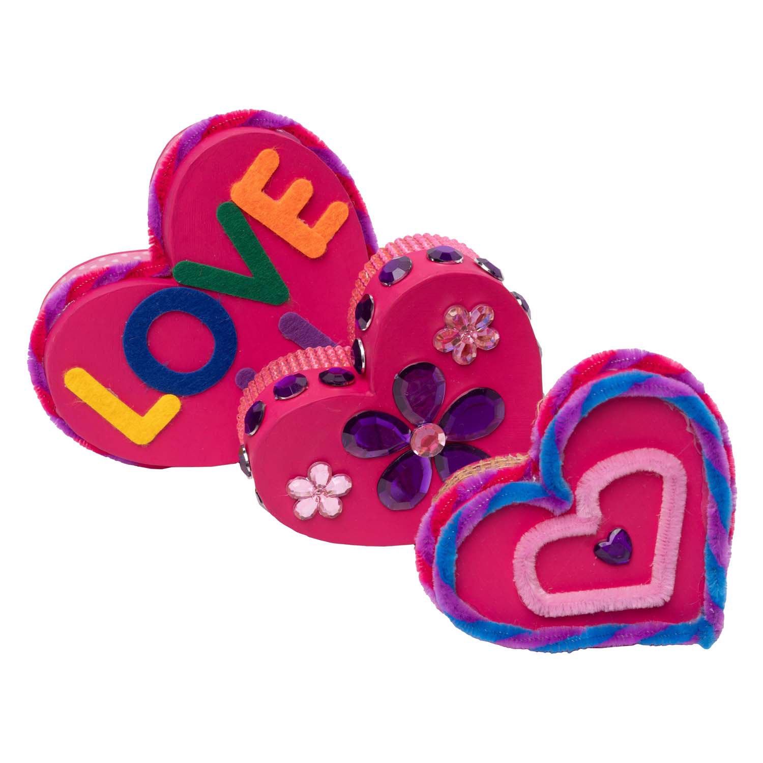 Colorations - papier-mache dozen hartvorm, 3st.