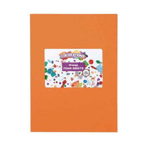 Colorations - foam vellen oranje, 10st.