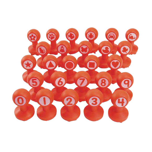Colorations - vormen cijfers klei stempels, 26dlg.