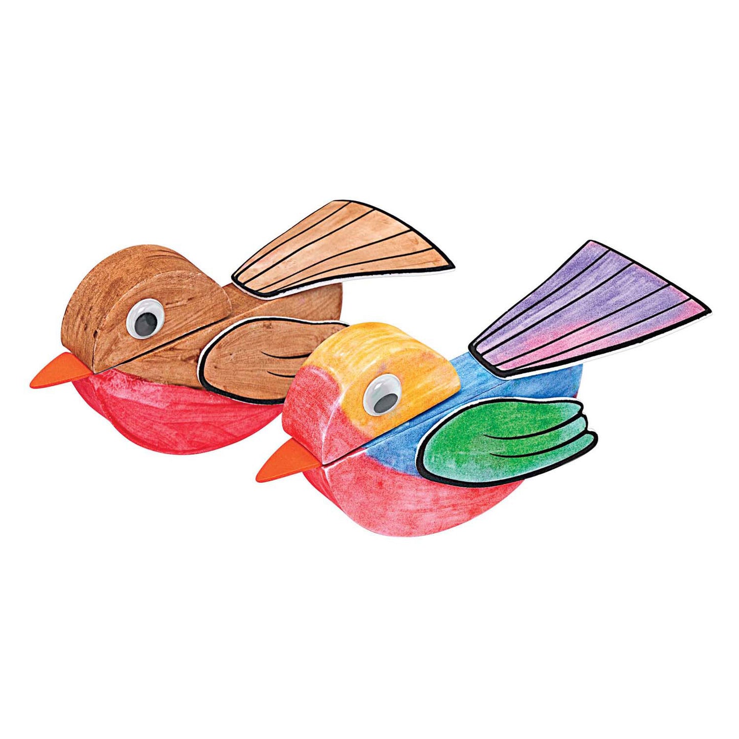 Colorations knutselset vogeltjes maken voor 12 vogeltjes