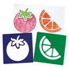 Colorations - herbruikbare fruit sjablonen - 12st.
