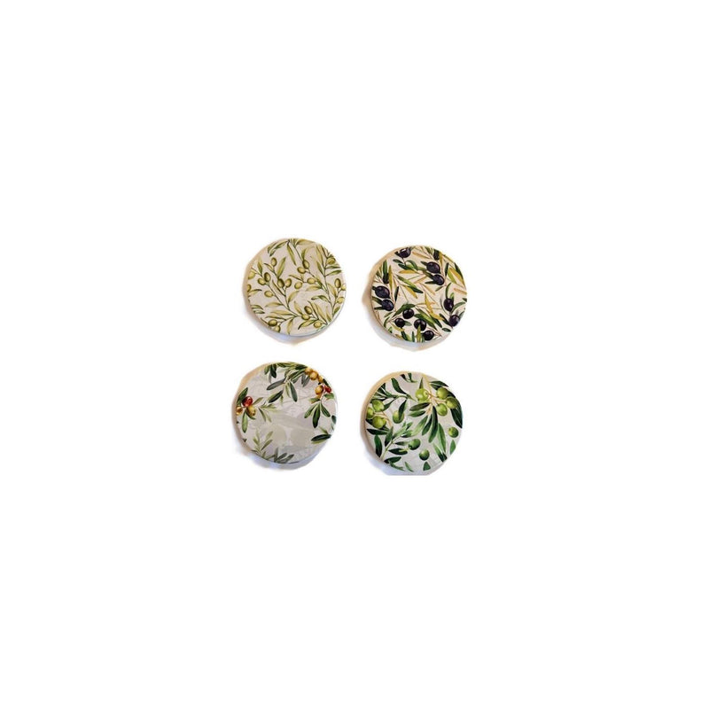 Onderzetters olijven ø10,3cm set a 4st