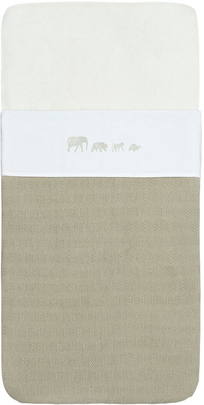 Jollein baby laken ledikant 120x150cm animals olive green