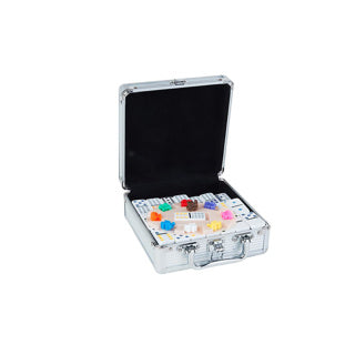 Domino dubbel 12 mexican train in aluminium koffer