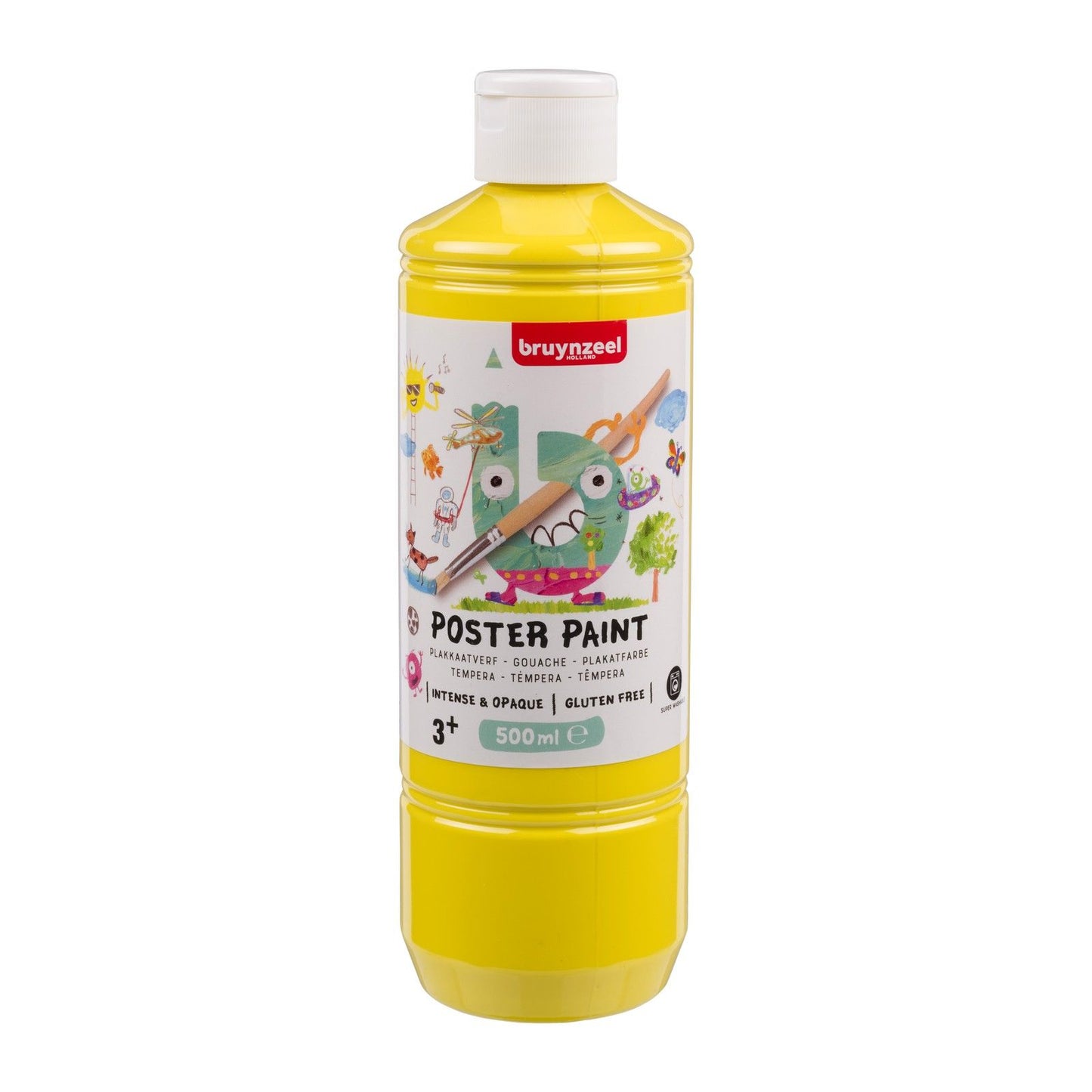 Bruynzeel plakkaatverf 500ml primairgeel