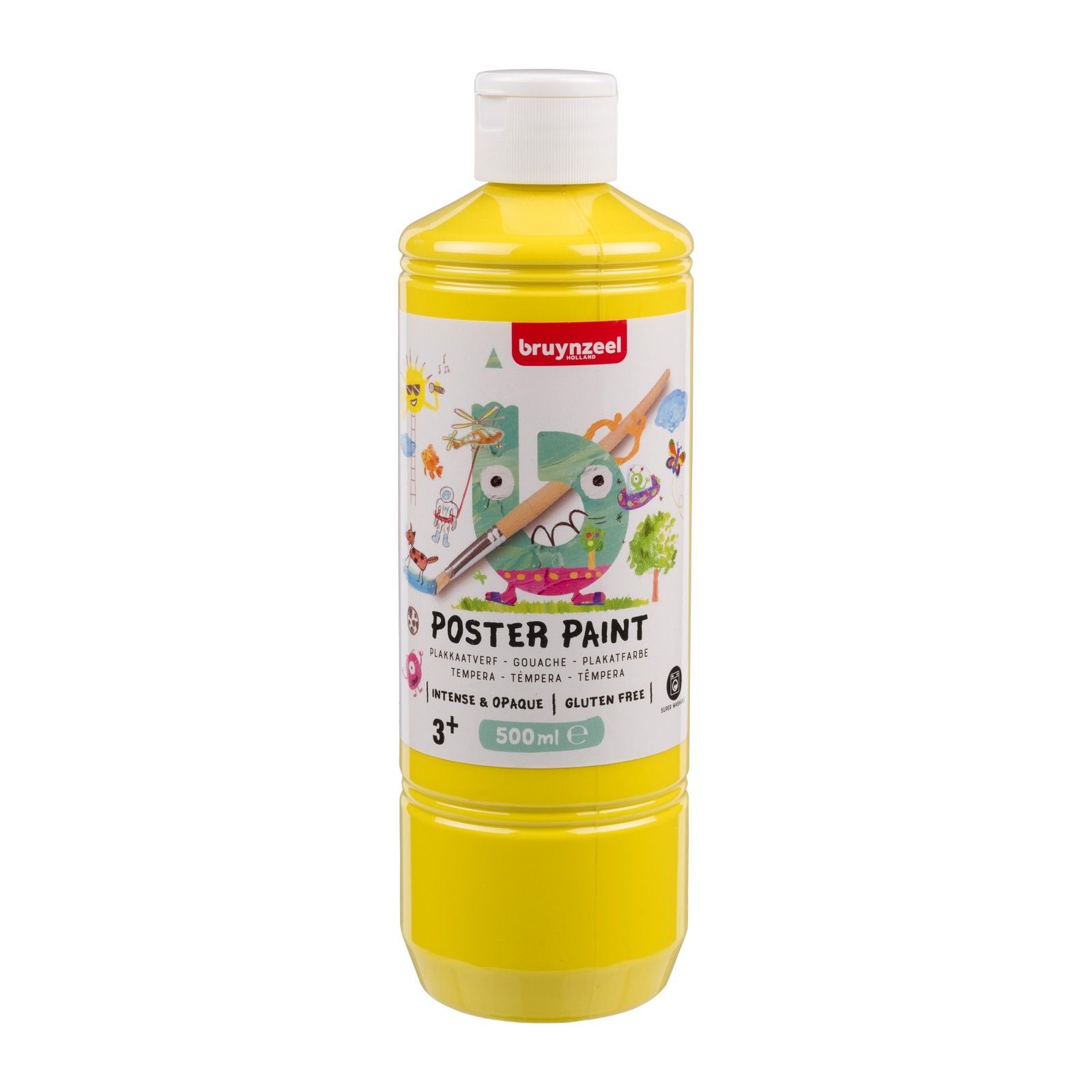 Bruynzeel plakkaatverf 500ml primairgeel