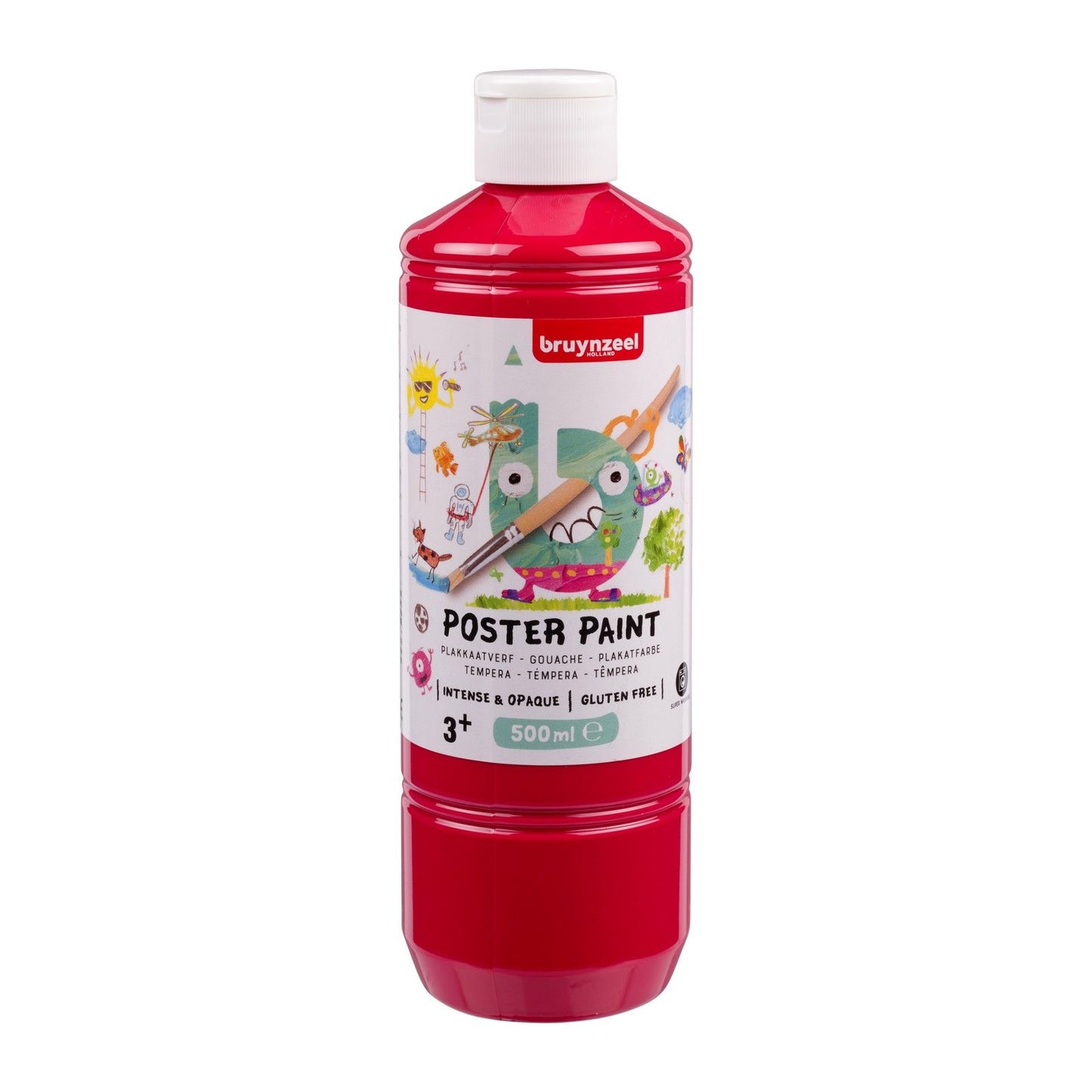 Bruynzeel • gouache poster paint 500ml primaire rood