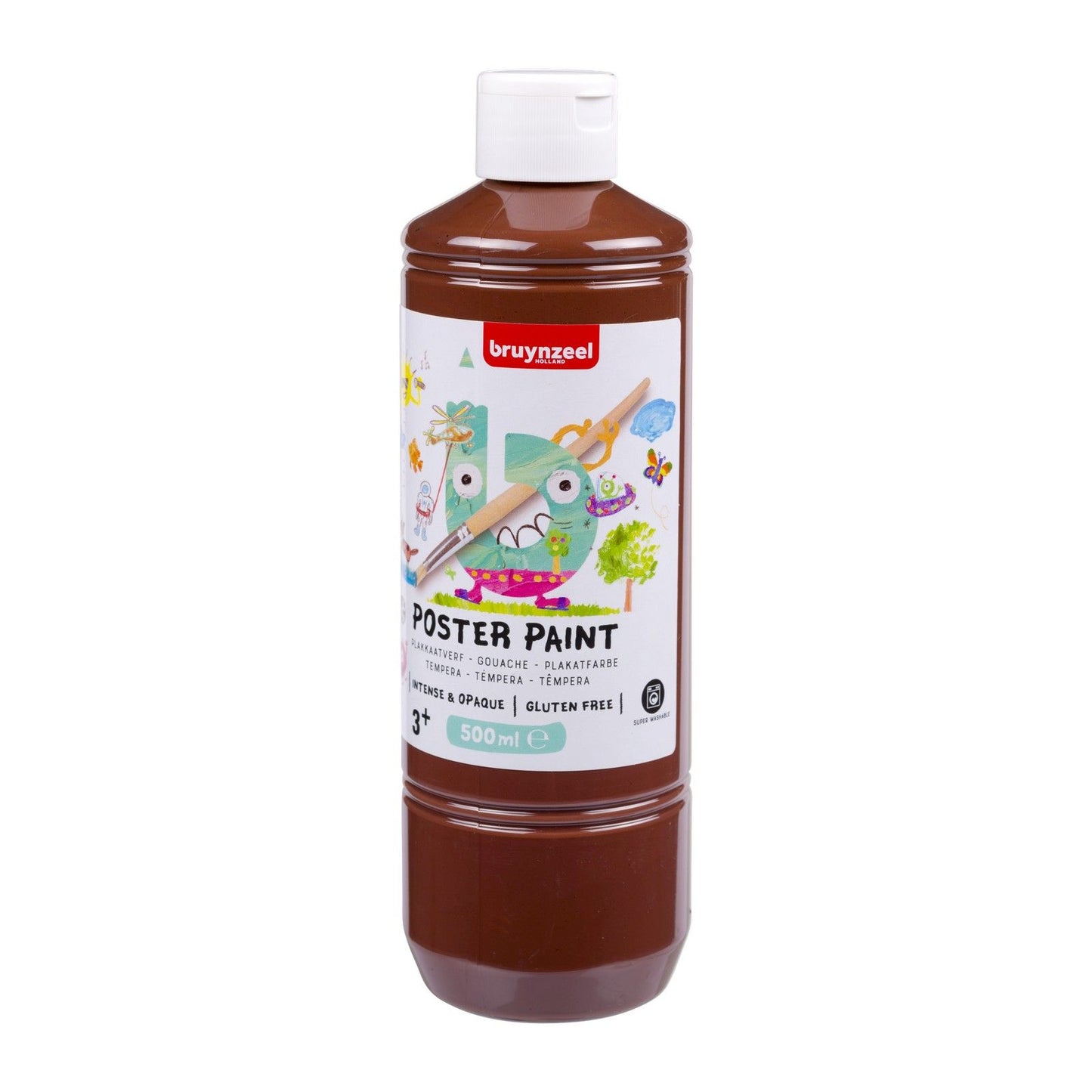 Bruynzeel • gouache poster paint 500ml bruin