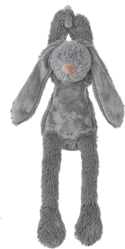Happy horse konijn richie muziekknuffel - donkergrijs - baby cadeau