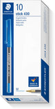 Staedtler balpen 430 medium blauw doos 10 stuks