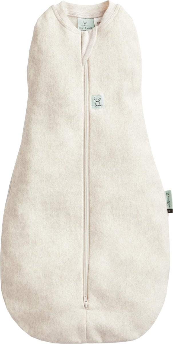 Ergopouch cocoon inbaker slaapzak - 0,2 tog - 2-in-1 slaapzak - combi slaapzak baby + inbakerslaapzak - slaapzakken - zomer slaapzak - slaapzak 60 cm - oatmeal marle