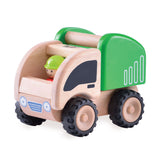 Wonderworld Houten Mini Vuilniswagen - afbeelding 1