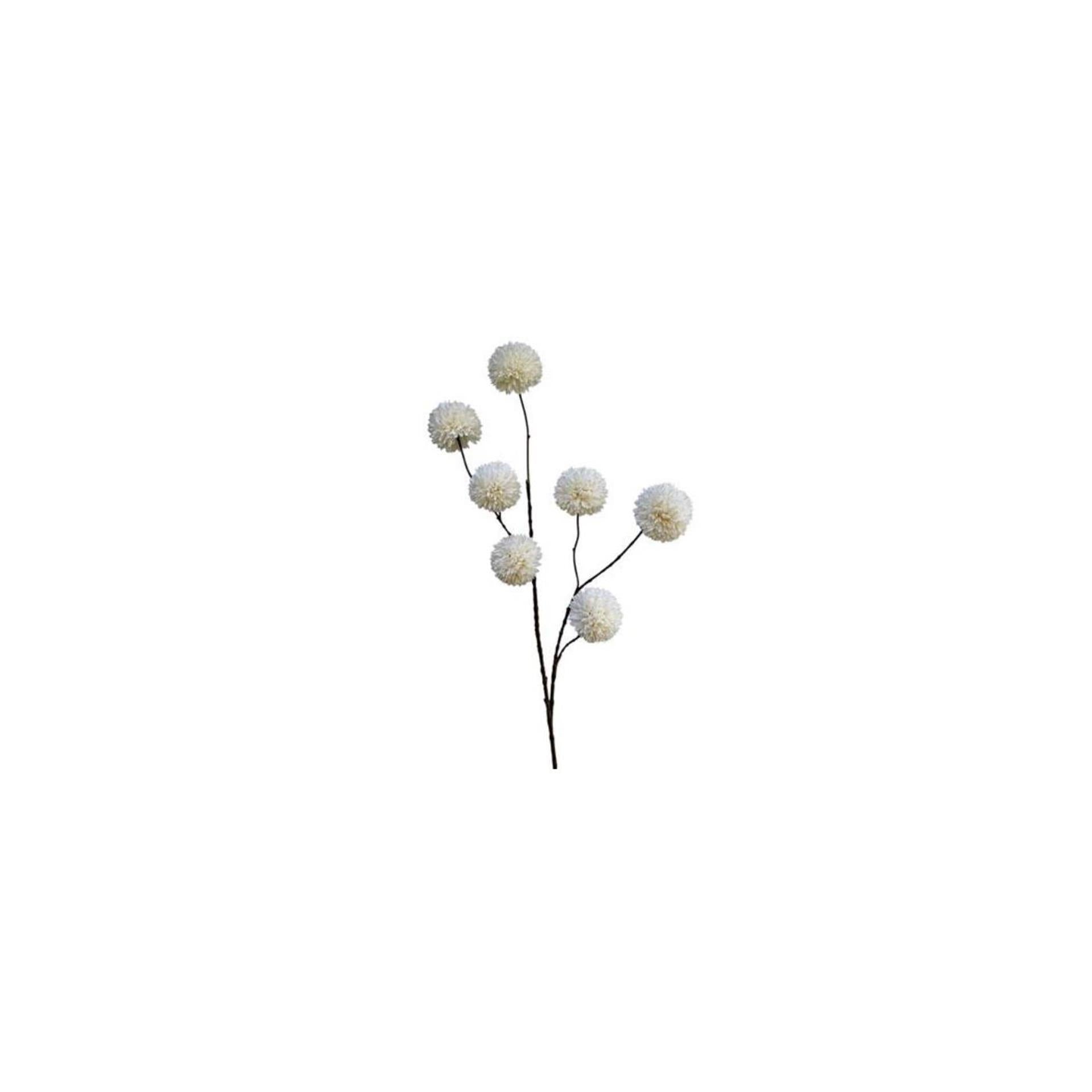 Roberts collection kunsttak pompom wit 98cm