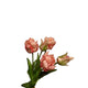 Roberts collection kunstboeket tulpen parrot roze bundel met 5 tulpen