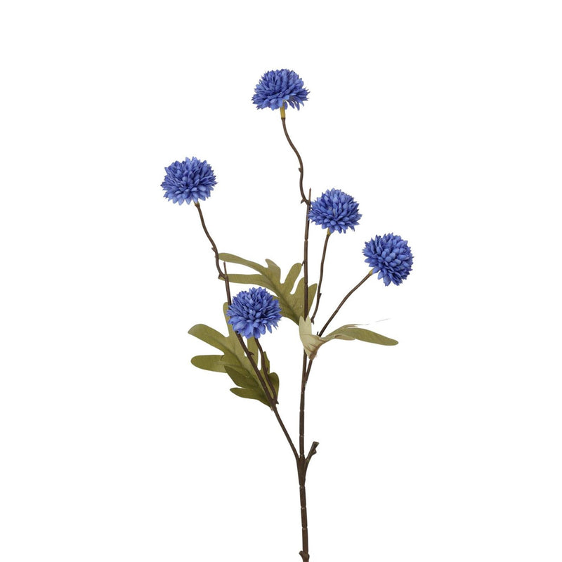 Roberts collection kunstbloem pompom 52cm blauw