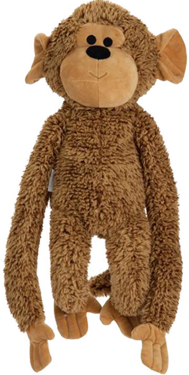 Beeztees hondenknuffel aap vik - hondenspeelgoed - pluche - 40x20x13 cm maat l