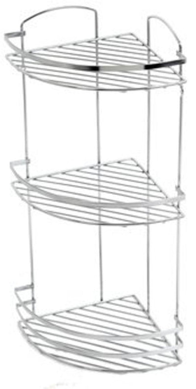 Plieger solid doucherek - hoekplanchet - 3 laags - draadmodel - chroom