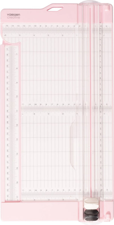 Vaessen creative papiersnijder met rilfunctie - 15 x 30,5 cm - roze