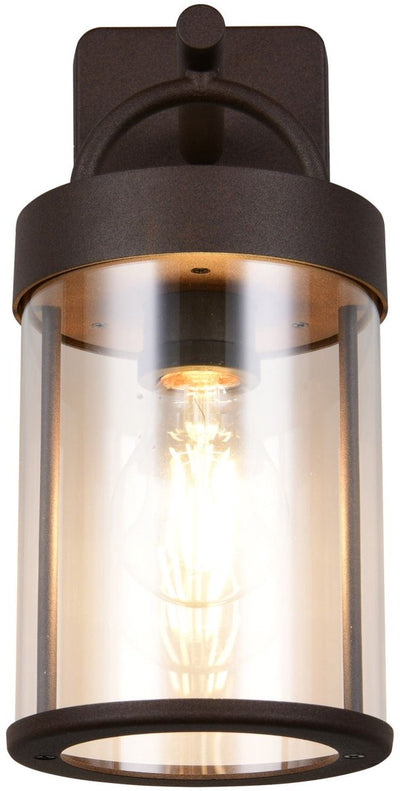 Rl live your light reality almeria - wandlamp - roestkleur - excl. 1x e27 4 w - wandmontage - buitenverlichting - ip44