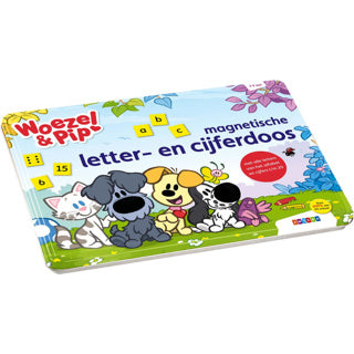 Woezel en pip magnetische letter en cijferdoos