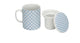Cosy trendy cosy trendy theemok porselein met filter + deksel ø8x10,5cm deco blauw