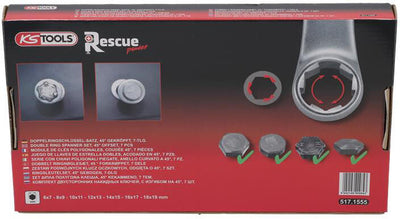 Ks tools doppelringschlüsselsatz rescuepower double combination spanne 7tlg. covered