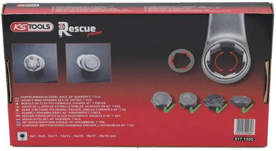 Ks tools doppelringschlüsselsatz rescuepower double combination spanne 7tlg. covered