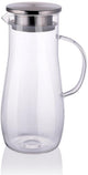 Alpina karaf met deksel 1.4 liter glas roestvrij staal transparant zilver