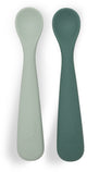 Jollein babylepel - baby bestek siliconen - jade shades - 2 stuks