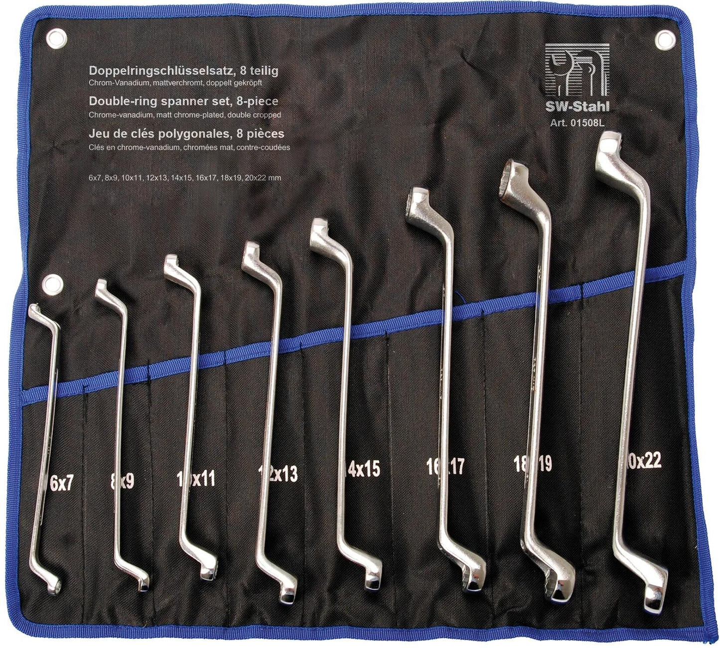 Sw stahl dubbele ringsleutel set ring key set 8pcs. cropped