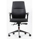Bureaustoel london viking leer zwart synchroonmechanisme 5-8 uur