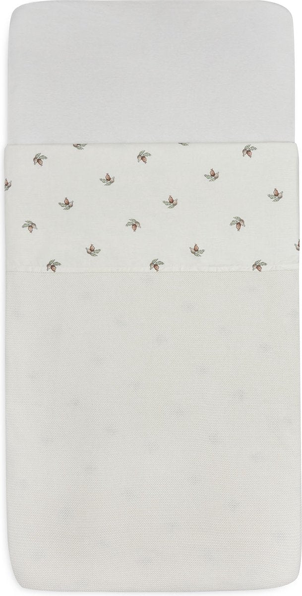 Jollein baby bettlaken kinderbett 120x150cm - rosehip