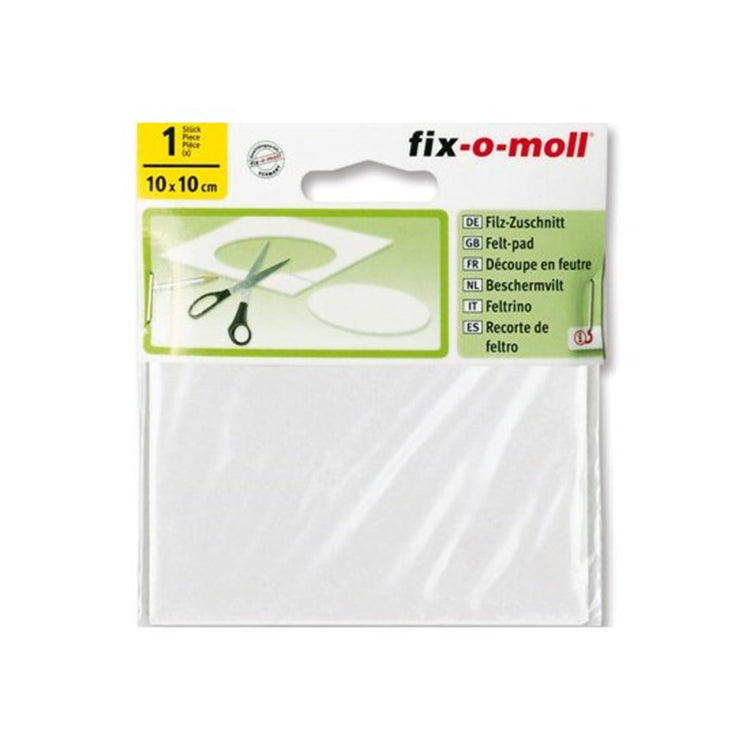 Fix-o-moll viltglijder 10x10cm wit