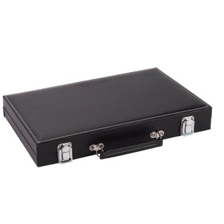 Spel backgammon in koffer zwart