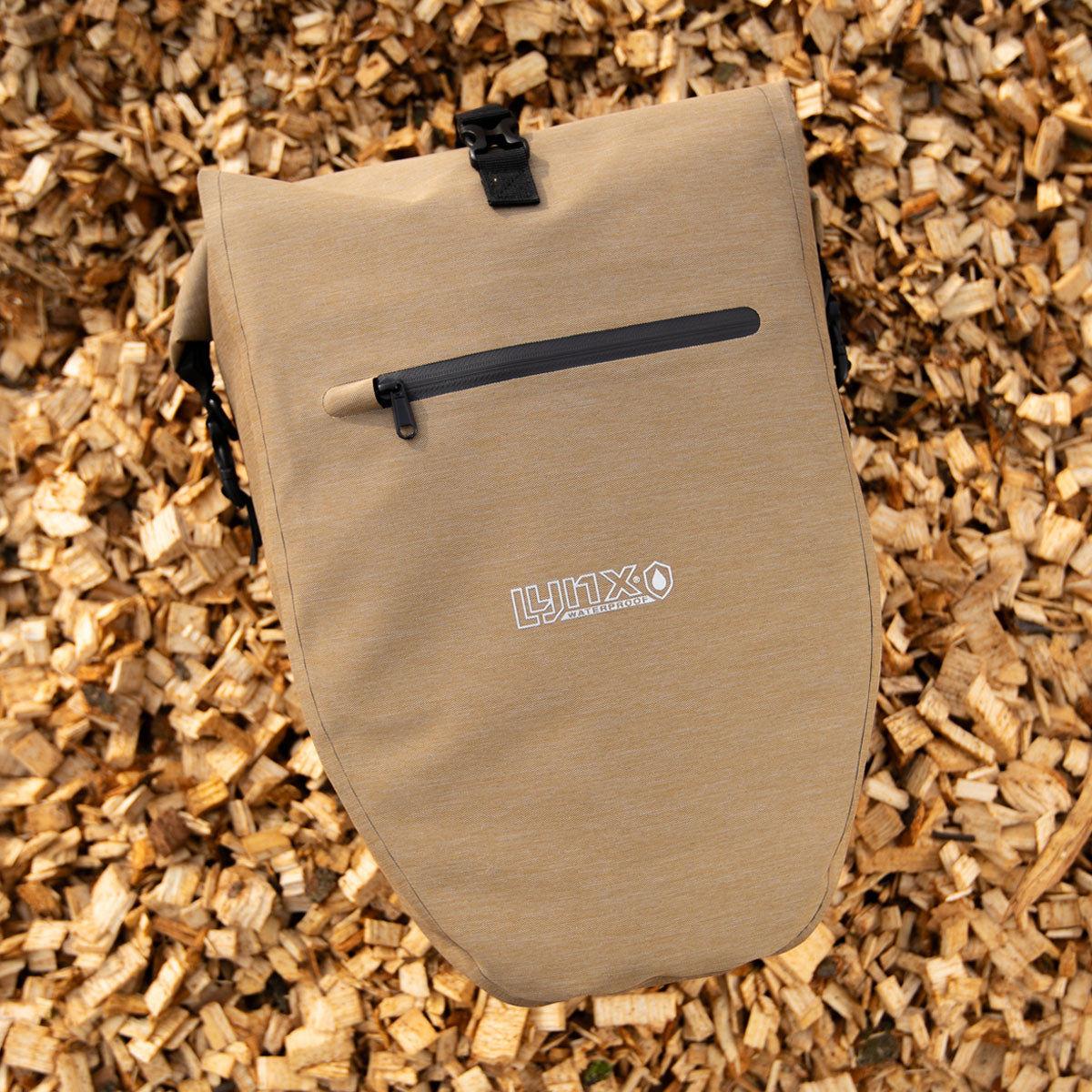 Lynx fietstas enkel tpu 28l bruin waterdicht e-bike hayes