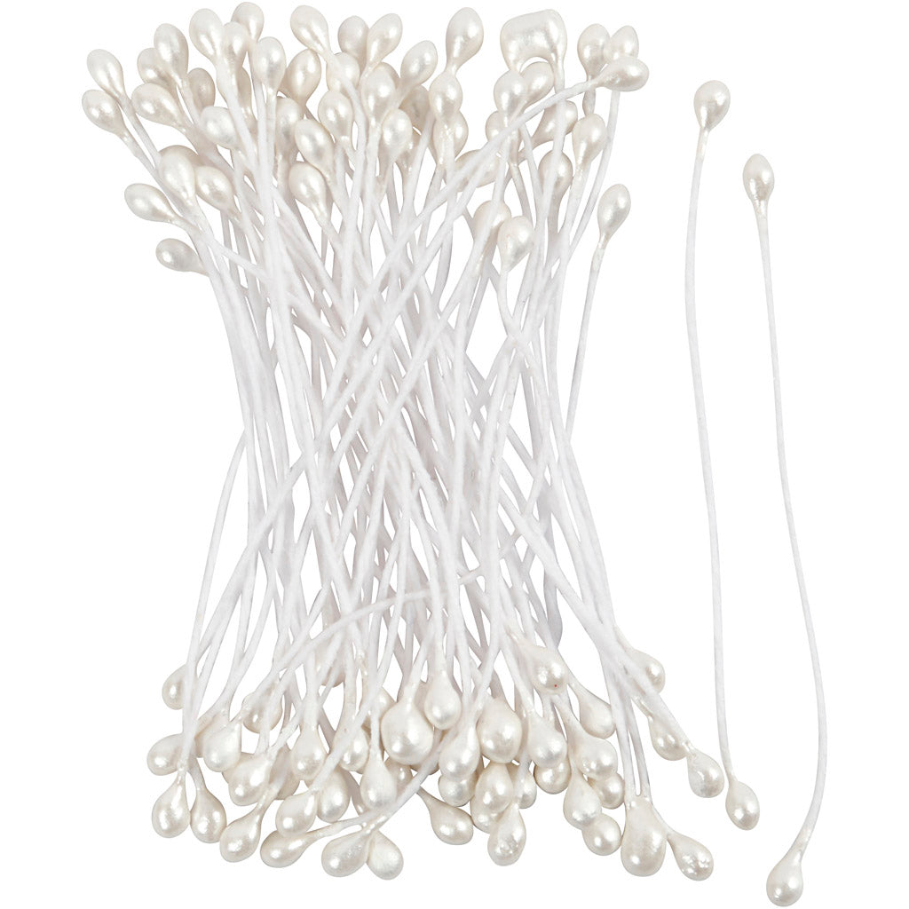 Creativ company cc bloemmeeldraden 6 cm wit 100 stuks