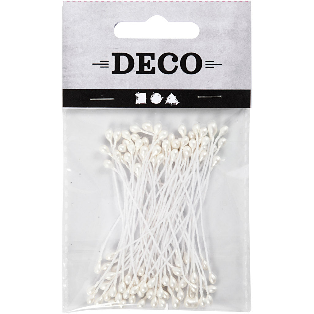 Creativ company cc bloemmeeldraden 6 cm wit 100 stuks
