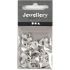 Creativ company hartvormige hanger verzilverd, 10st.
