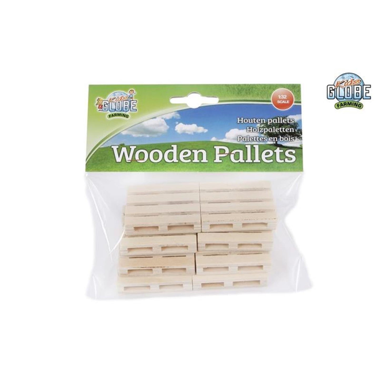 Kids globe houten pallets 1:32, 8st.
