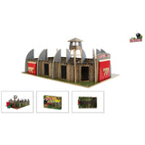 Dinoworld houten dinosaurus park met uitkijktoren speelset - afbeelding 1
