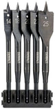 Dewalt toebehoren - 5-delige set vlakke houtboren dt70833