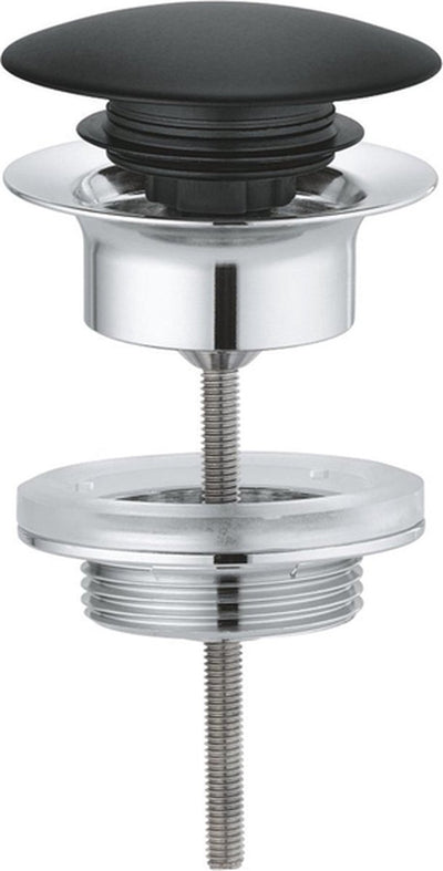 Grohe afvoergarnituur push open zwart